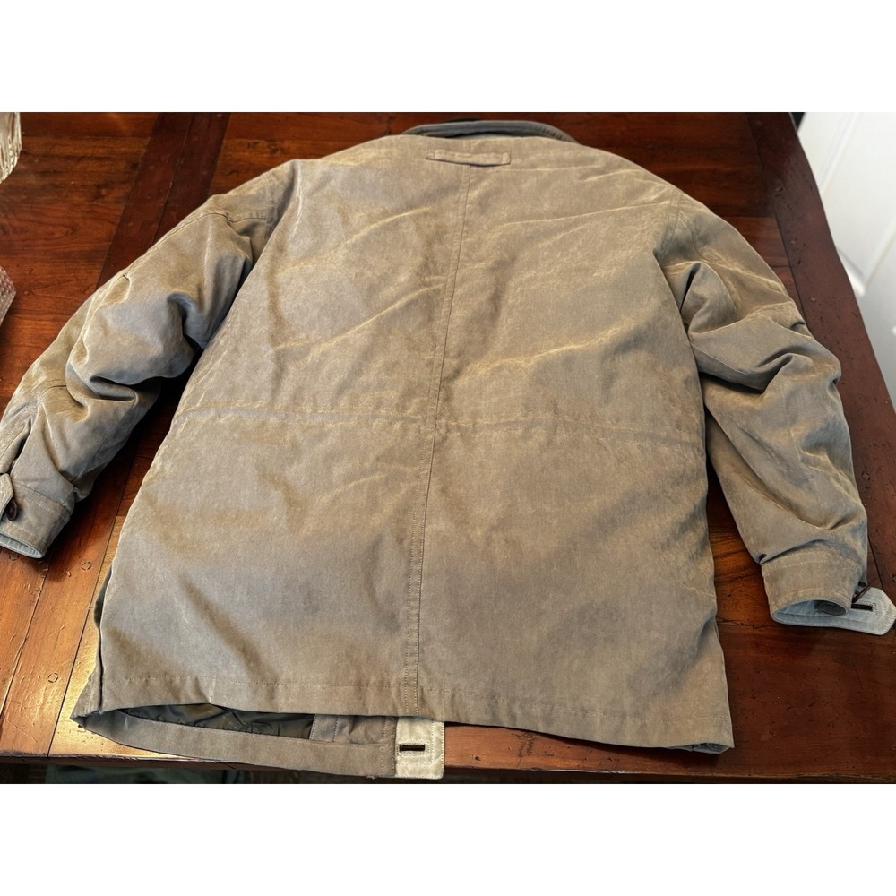 Roundtree & Yorke Men's Large Heavy Lined Barn Chore Jacket Large Brown Khaki - Picture 7 of 7